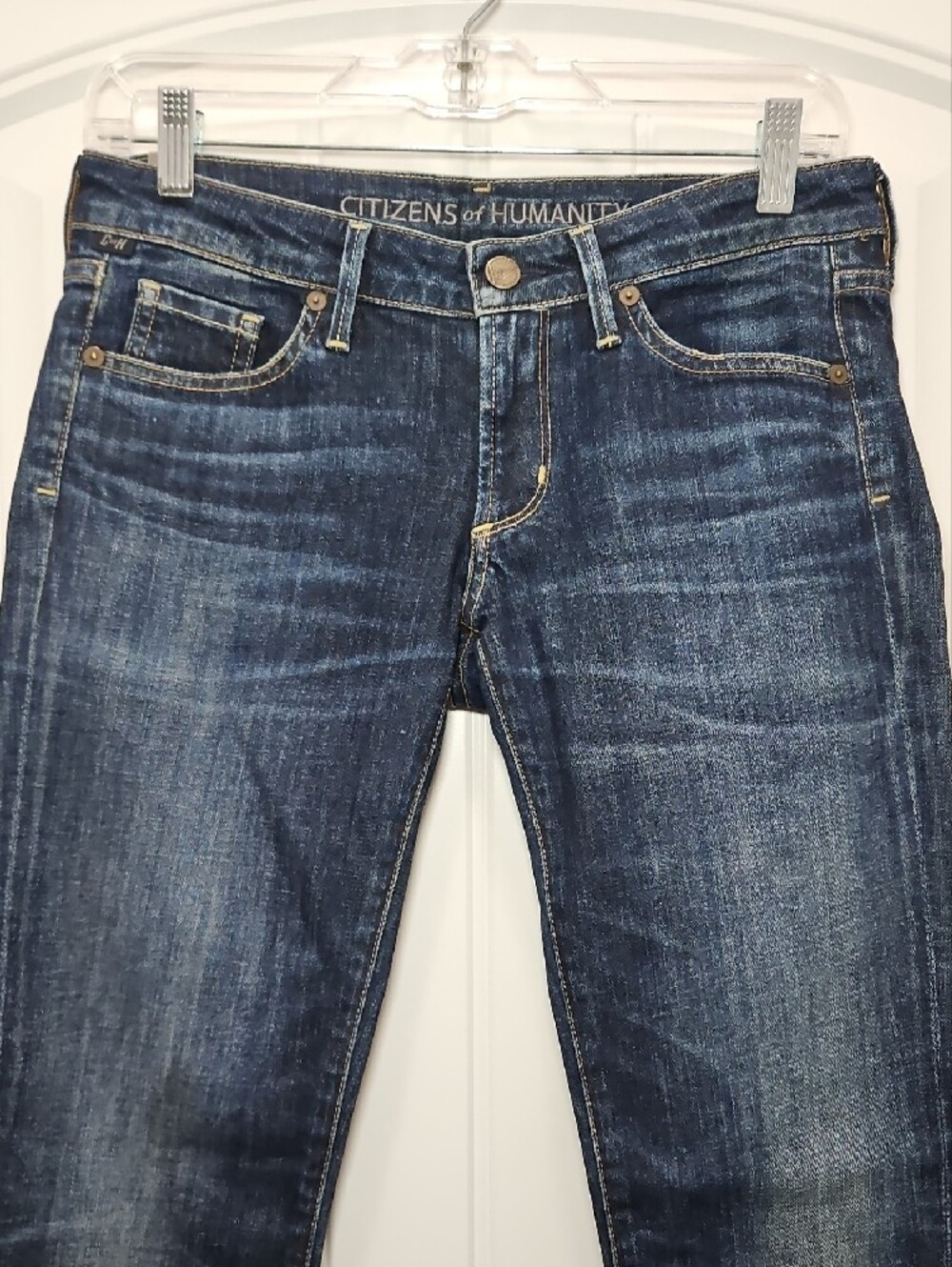 Citizens Of Humanity Low Rise Y2K Dark Indigo Slim Jean Size 27 - Picture 2 of 8
